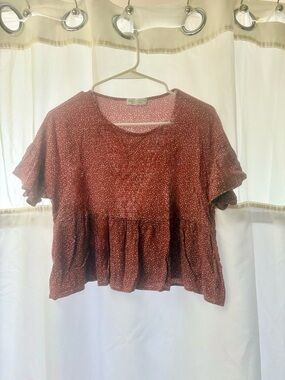 Paper Crane Peplum Crop Top